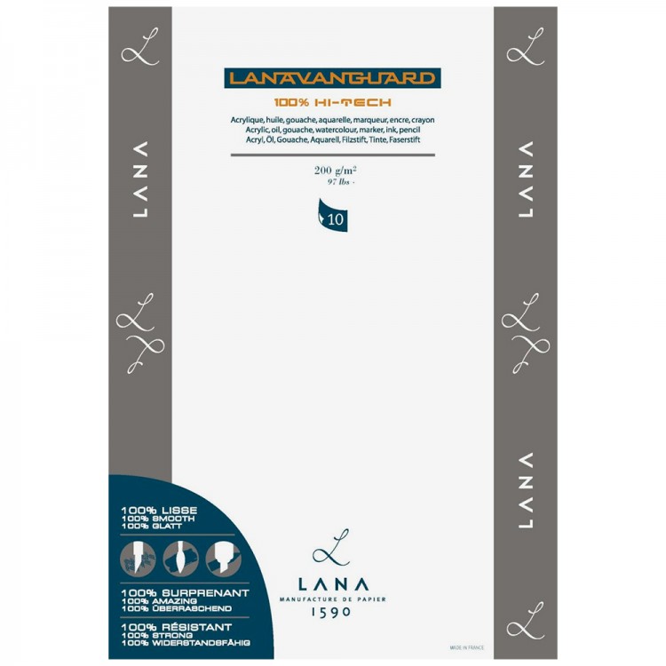 Альбом для смешанных техник LANAVANGUARD полипропилен 100% 200г/кв.м 340х480мм 10л. по 4 586.00 руб от Lana