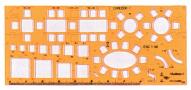 Шаблон МЕБЕЛЬ-1 пластиковый оранжевый прозрачный, масштаб 1:50; 100x225мм по 867.00 руб от Domingo Ferrer
