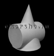 Гипсовая фигура сечение конуса с цилиндром, малый h=20cм по 580.00 руб от Мастерская Экорше