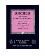 Альбом для акварели ARCHES 300г/кв.м 230х310см grain satin (мелкое зерно) 12л. хлопок 100% по 4 134.00 руб от Arches