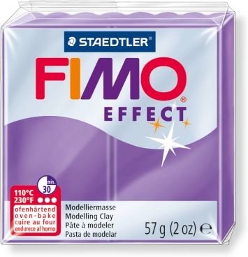 Пластика FIMO EFFECT цв.№604  полупрозрачный фиолетовый, брикет 57г по 179.00 руб от Staedtler