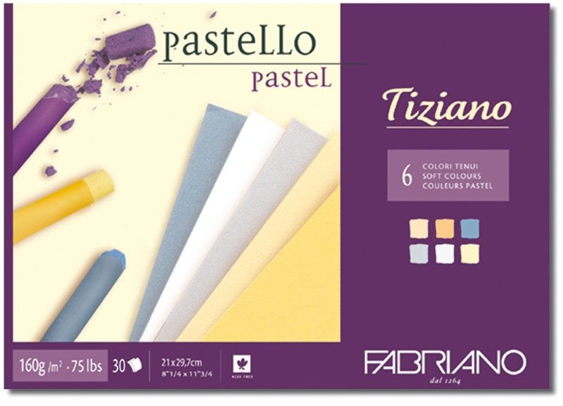 Альбом для пастели TIZIANO 160г/кв.м (А3) 297х420мм 30л. 6 цветов по 2 561.00 руб от Fabriano