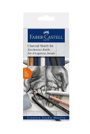 Набор графических материалов CHARCOAL SKETCH SET, 7 предметов, пластиковая уп-ка по 1 211.00 руб от Faber-Castell