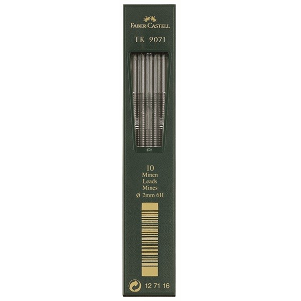 Набор стержней для цангового карандаша d:2,00мм 6H 10шт. FABER-CASTELL серия TK 9071 по 249.00 руб от Faber-Castell
