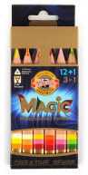 Набор карандашей многоцветных MAGIC ORIGINAL 3404 12цв. ластик, точилка картонная уп-ка