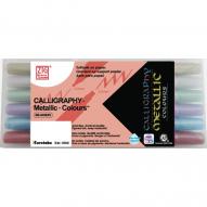 Набор маркеров для каллиграфии METALLIC CALLIGRAPHY d:2-3,5мм 6шт. пластиковая уп-ка