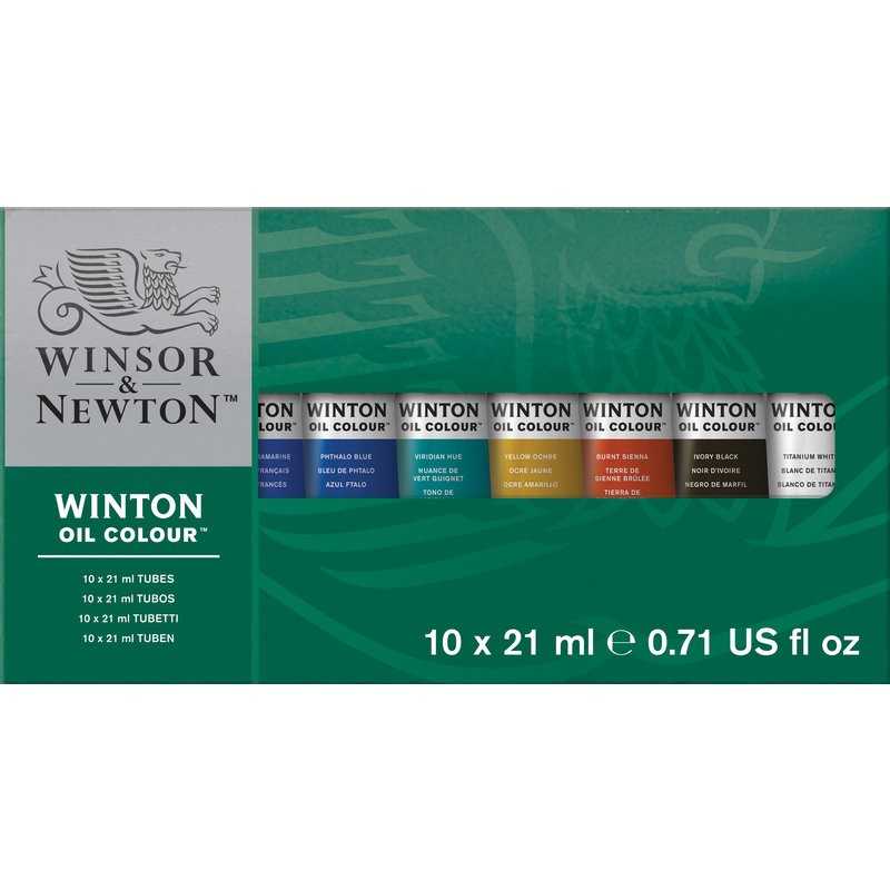 Набор красок масляных WINTON 10цв. по 21мл в картонной упаковке по 5 080.00 руб от Winsor&Newton