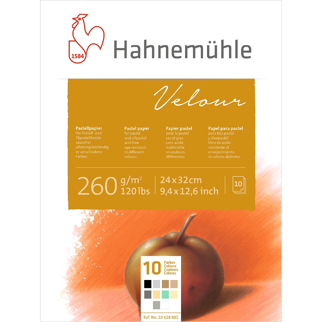 Альбом для пастели VELOUR 260г/кв.м 240х320мм 10л. 10 цветов по 2 335.00 руб от Hahnemuhle