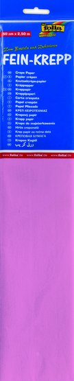Бумага креп цветная FOLIA 32г/кв.м 500х2500мм розовый светлый по 49.00 руб от Folia Bringmann