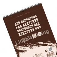 Альбом для эскизов 90г/кв.м (А4) 210х297 120л. слоновая кость пружина от Лилия Холдинг по 501.00 руб Альбом для эскизов 90г/кв.м (А4) 210х297 120л. слоновая кость пружина по 501.00 руб от Лилия Холдинг