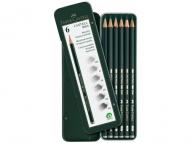 Набор чернографитных карандашей FABER CASTELL 9000 HB-8B 6шт. в металлической упаковке Набор чернографитных карандашей FABER CASTELL 9000 HB-8B 6шт. в металлической упаковке