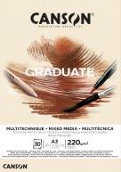 Альбом MIXED MEDIA GRADUATE 220г/кв.м (А3) 297x420мм 30л. натуральный белый от Canson по 1 115.00 руб Альбом MIXED MEDIA GRADUATE 220г/кв.м (А3) 297x420мм 30л. натуральный белый по 1 115.00 руб от Canson