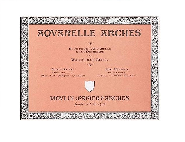 Альбом для акварели ARCHES 300г/кв.м 230х310см 20л. среднее зерно хлопок 100% по 6 728.00 руб от Arches