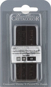 Набор чернографитных брусков CRETACOLOR 3шт. 2В/4В/6В в блистере по 510.00 руб от Cretacolor