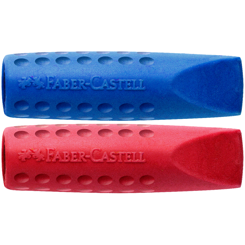 Набор ластиков-колпачков GRIP 2001 2шт. трехгранные, цвет ассорти по 89.00 руб от Faber-Castell