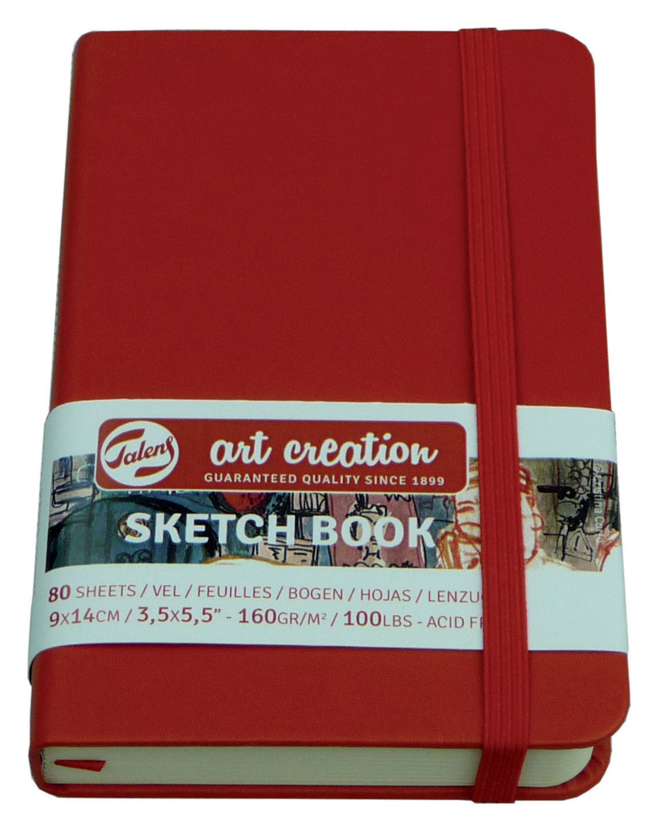 Скетчбук для рисования ARTCREATION 140г/кв.м 90х140мм 80л. красный по 459.00 руб от Royal Talens
