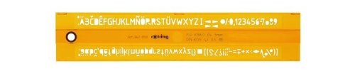 Шаблон чертежный буквенный ПРОФИЛЬ Z ISO 3098/I пластиковый желтый, шрифт 5мм по 739.00 руб от Rotring