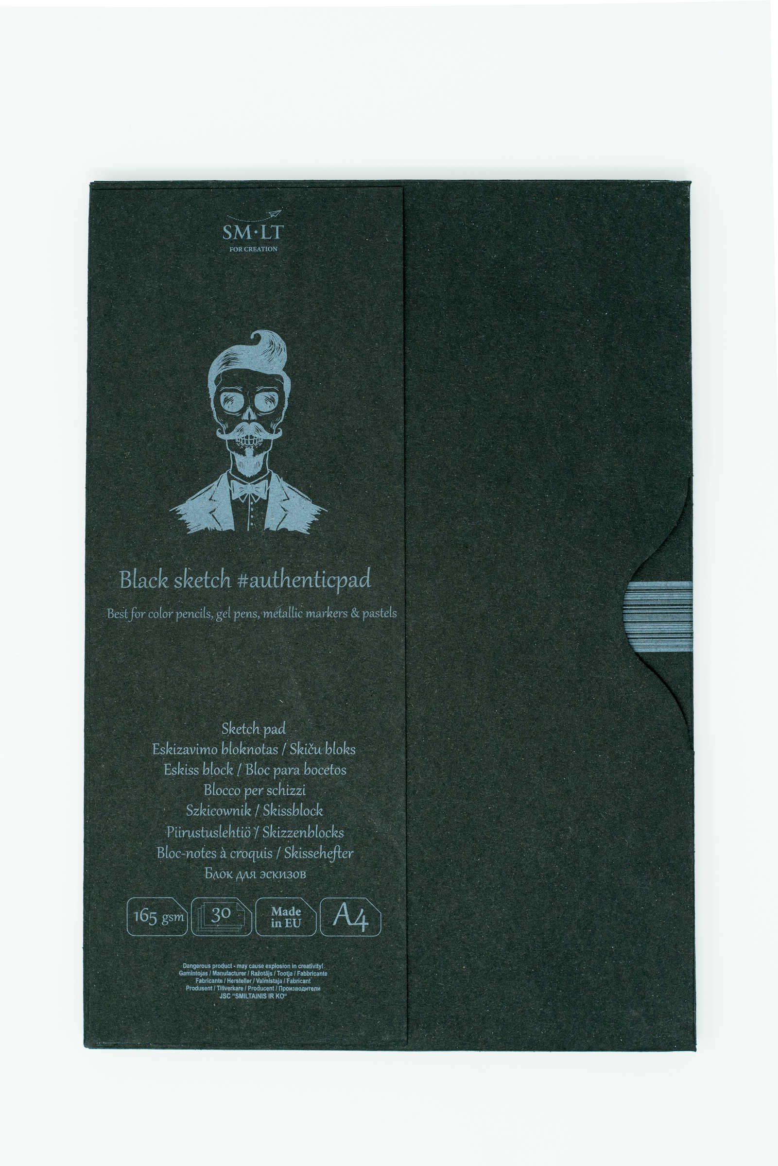 Альбом SKETCH PAD BLACK 165г/кв.м (А4) 210х297мм 30л. склейка в папке по 399.00 руб от SMLT Art