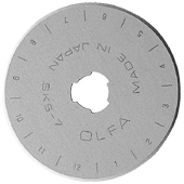 Лезвие круглое для ножа RTY-2/G, RTY-2/DX, 45-C; d:45мм, нерж.сталь от Olfa по 641.00 руб Лезвие круглое для ножа RTY-2/G, RTY-2/DX, 45-C; d:45мм, нерж.сталь по 641.00 руб от Olfa