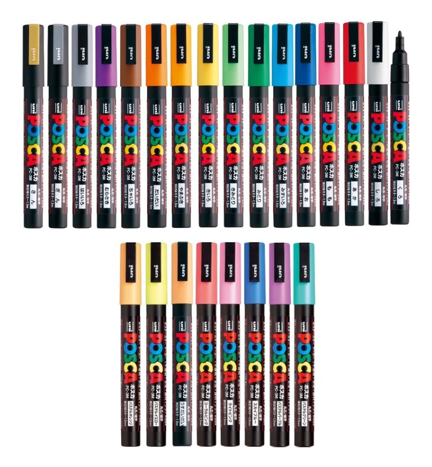  POSCA PC-3M перо пулевидное d:0,9-1,3мм кораллово-розовый цена .