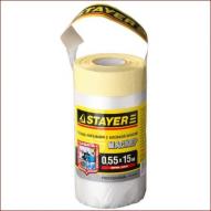 Пленка STAYER защитная с клейкой лентой МАСКЕР PROFESSIONAL 0,55х15м 9мкм от Stayer по 147.00 руб Пленка STAYER защитная с клейкой лентой МАСКЕР PROFESSIONAL 0,55х15м 9мкм по 147.00 руб от Stayer