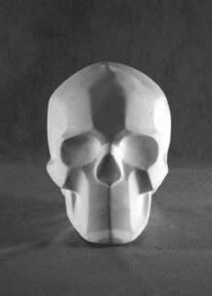 Гипсовая фигура череп обрубовка, 22см по 700.00 руб от Статуя