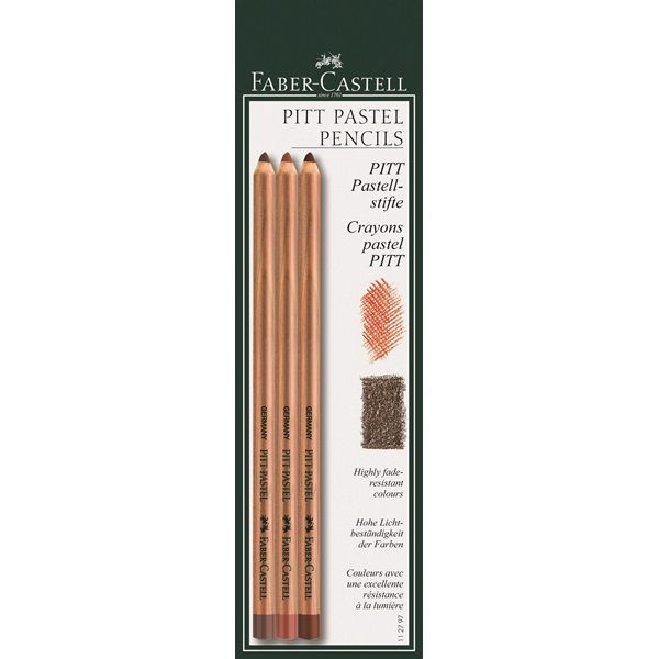 Набор пастельных карандашей PITT MONOCHROM 3цв. в блистере по 628.00 руб от Faber-Castell