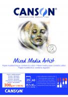 Альбом для акварели ARTIST MIX MEDIA 300г/кв.м (А3) 297х420мм 25л. склейка хлопок 60%