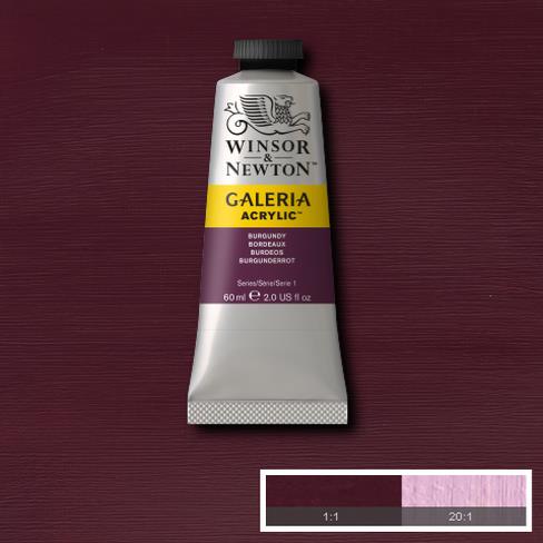 Краска акриловая GALERIA серия 1 цв.№075 бордовый туба 60мл по 505.00 руб от Winsor&Newton
