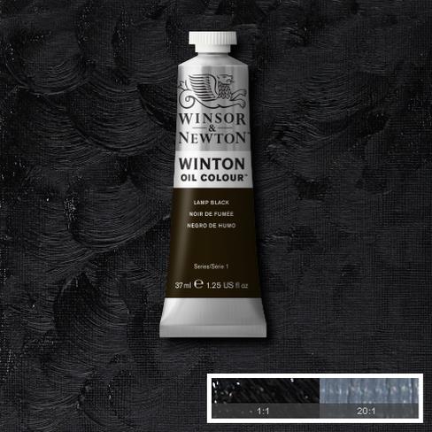 Краска масляная WINTON серия 1 цв.№337 черный ламповый туба 37мл по 520.00 руб от Winsor&Newton