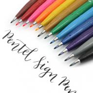 Ручки-кисточки PENTEL BRUSH SIGN PEN; в ассортименте по 229.00 руб от Pentel