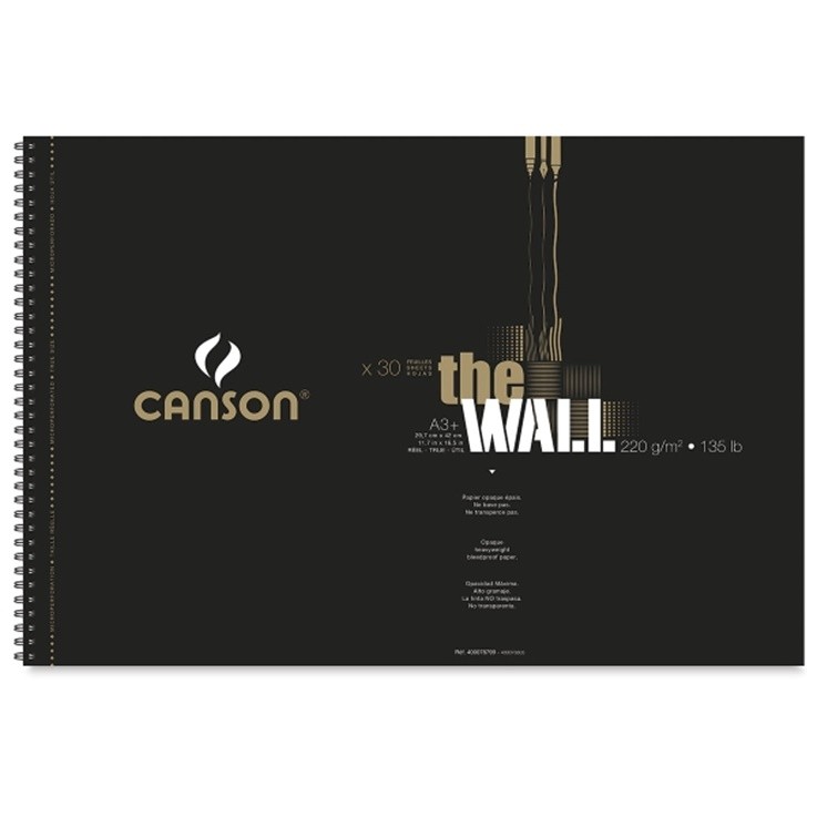 Альбом для маркера THE WALL 220г/кв.м 297х437мм 30л. спираль по 3 825.00 руб от Canson