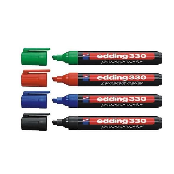 Маркеры PERMANENT 330 цветные перо скошенное 1-5мм; в ассортименте по 143.00 руб от Edding