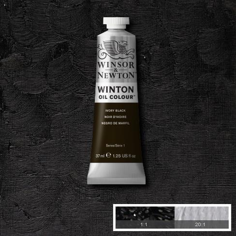 Краска масляная WINTON серия 1 цв.№331 слоновая кость черная туба 37мл по 520.00 руб от Winsor&Newton