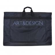 Сумка для подрамников ART&DESIGN 790х570х80мм ткань черная, карман, ремень