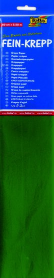Бумага креп цветная FOLIA 32г/кв.м 500х2500мм зеленый темный по 49.00 руб от Folia Bringmann