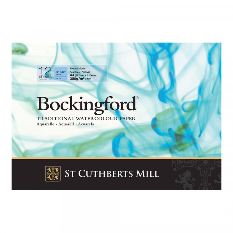 Альбом для акварели BOCKINGFORD CP 300г/кв.м (А4) 210х297мм 12л. белый склейка по 1 788.00 руб от St Cuthberts Mill