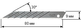 Набор лезвий сегментированных для ножей SAC-1, 180-BLACK, A, и др; 10шт, 100х9мм по 916.00 руб от Olfa