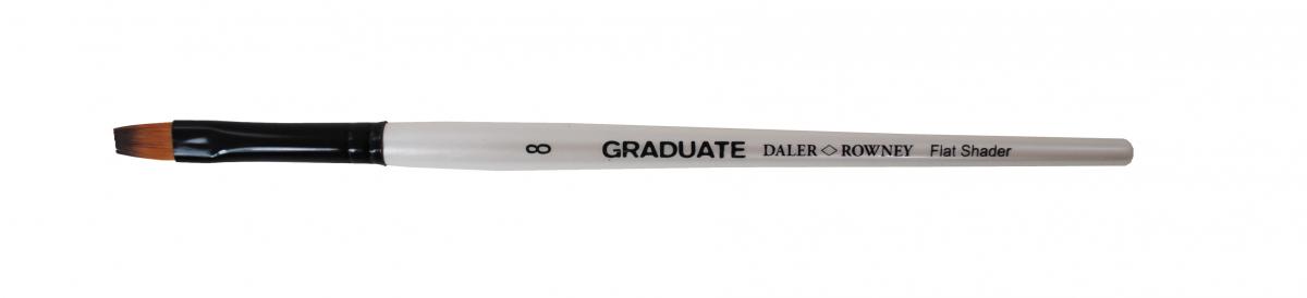 Кисть для масла и акрила синтетика укороченная плоская GRADUATE серия 160, №8, короткая ручка по 99.00 руб от Daler-rowney