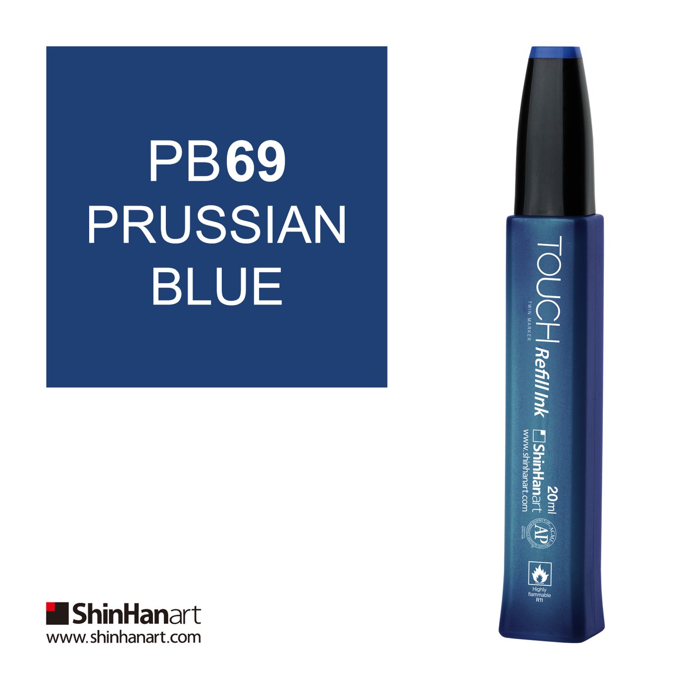 Заправка для маркера TOUCH REFILL INK цв.№PB69 прусский синий 20мл по 359.00 руб от Touch ShinHan
