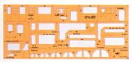 Шаблон КУХНЯ-2 пластиковый оранжевый прозрачный, масштаб 1:50, 100х225мм по 867.00 руб от Domingo Ferrer