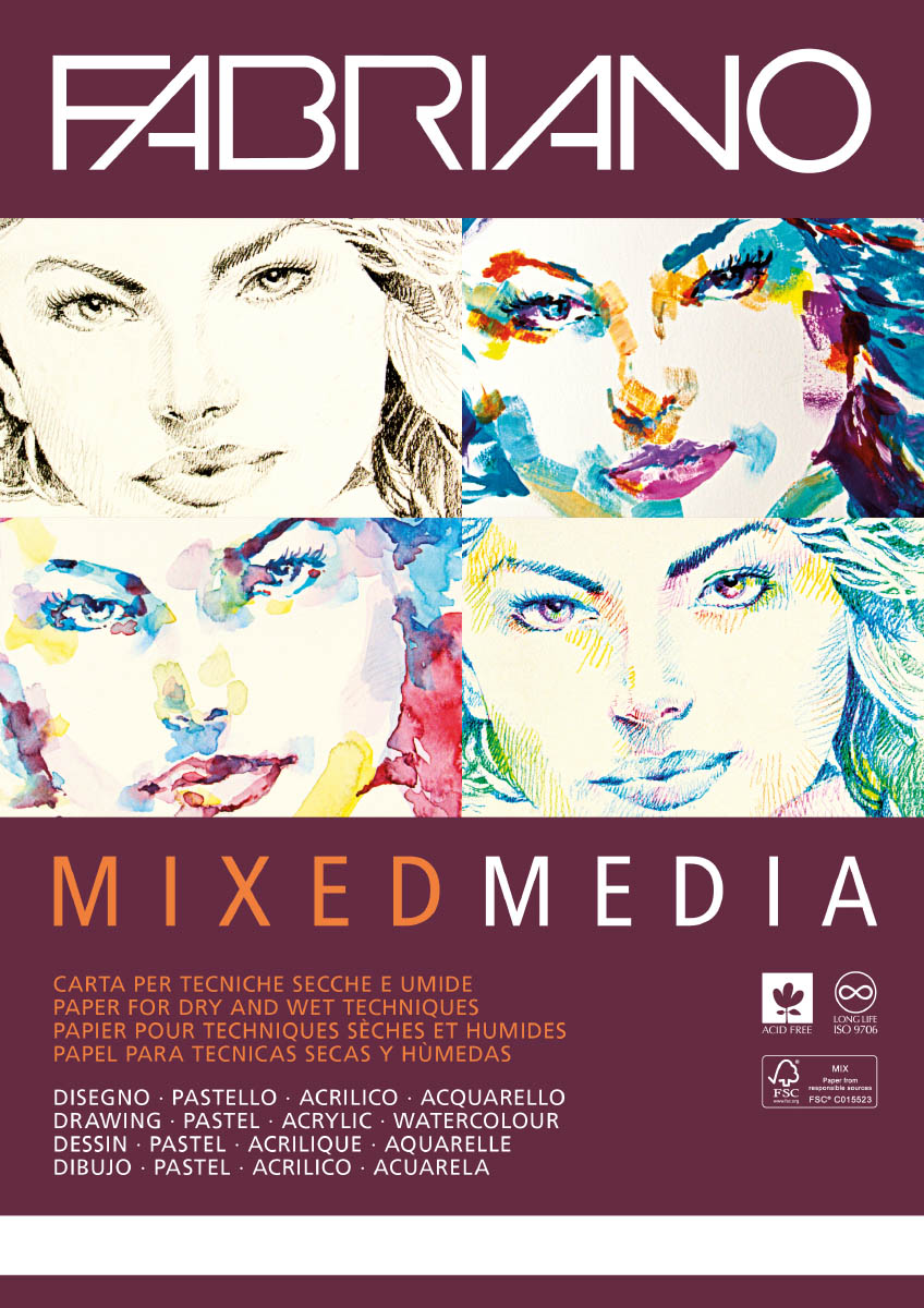 Альбом MIXED MEDIA 250г/кв.м (А3) 297х420мм 40л. склейка по 2 839.00 руб от Fabriano