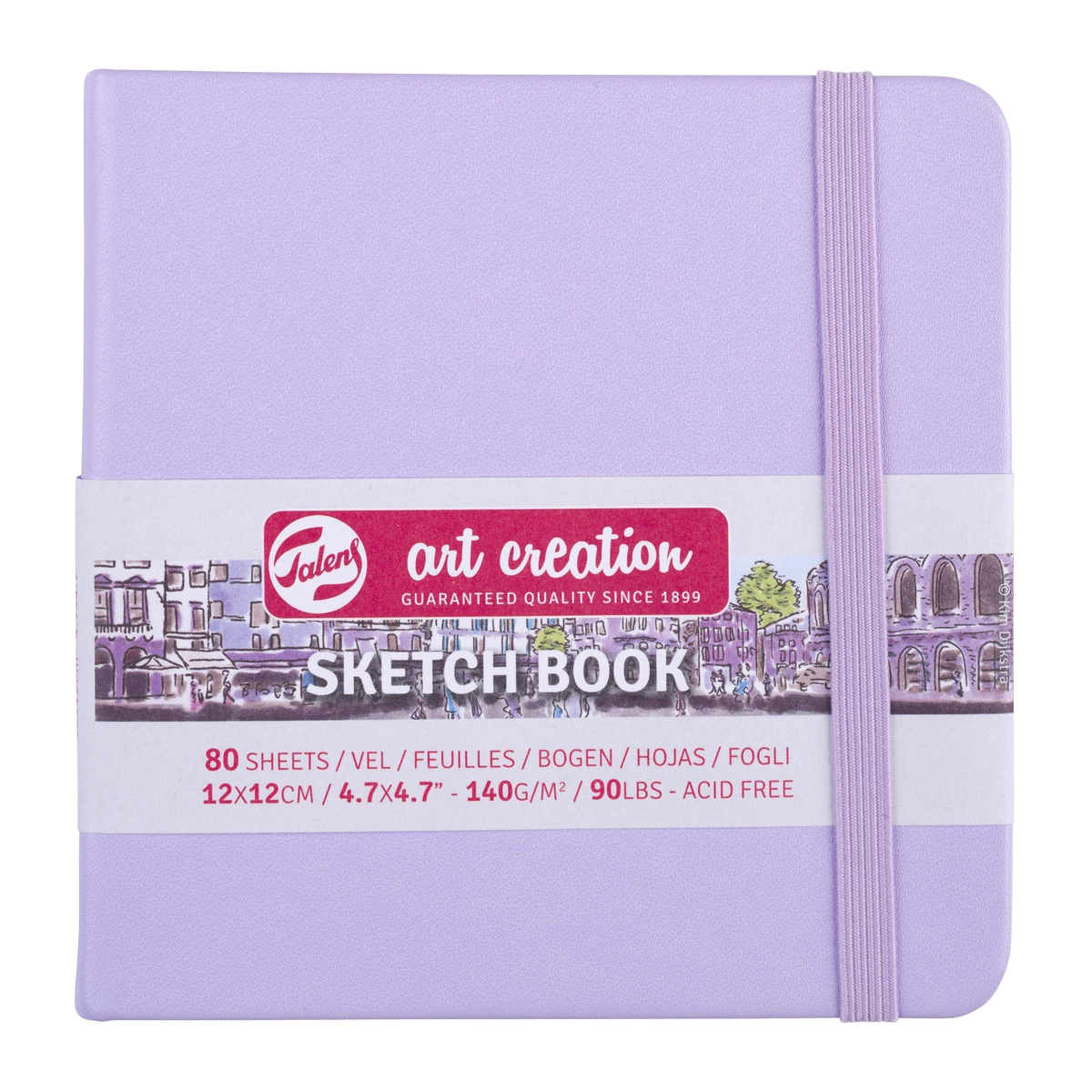 Скетчбук для рисования ARTCREATION 140г/кв.м 120х120мм 80л. фиолетовый пастельный по 409.00 руб от Royal Talens