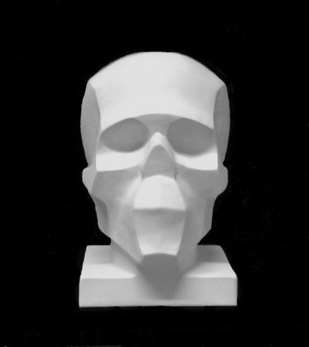 Гипсовая фигура череп обобщенных плоскостей, 160х170х220мм, белый по 1 480.00 руб от Мастерская Экорше