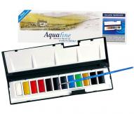 Набор акварельных красок AQUAFINE 12 кювет пластиковая уп-ка