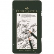 Набор чернографитных карандашей CASTELL-9000 ART 8B-2H 12шт. в металлической упаковке Набор чернографитных карандашей CASTELL-9000 ART 8B-2H 12шт. в металлической упаковке
