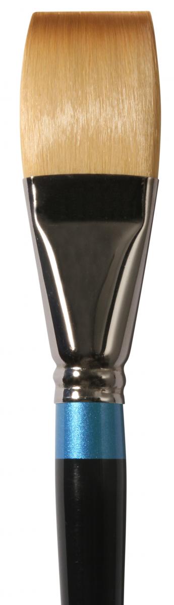 Кисть универсальная синтетика плоская удлиненная AQUAFINE серия 021, №1-1/2, короткая ручка по 999.00 руб от Daler-rowney