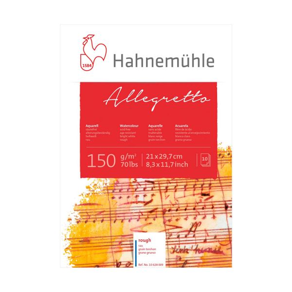 Альбом для акварели ALLEGRETTO 150г/кв.м (А4) 210х297мм 10л. по 481.00 руб от Hahnemuhle