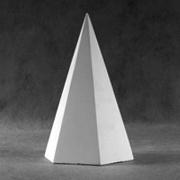 Гипсовая фигура пирамида малая шестигранная, h=20см по 480.00 руб от Мастерская Экорше