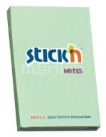 Блок для заметок STICK'N 51x76мм, 100л, самоклеящийся бумажный, пастель зеленый по 25.00 руб от HOPAX
